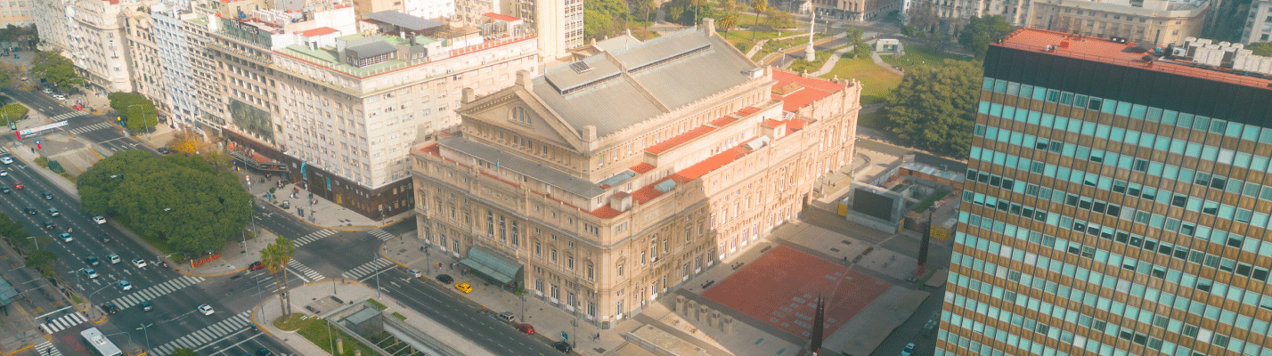 Teatro Colón Ciudad de Buenos Aires vista aérea