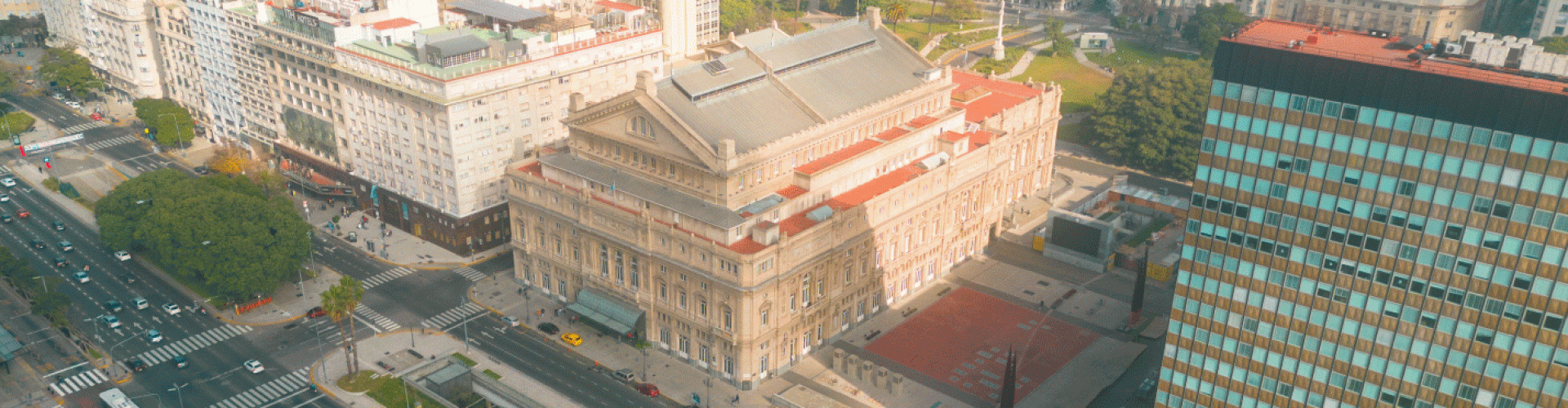 Teatro Colón Ciudad de Buenos Aires vista aérea